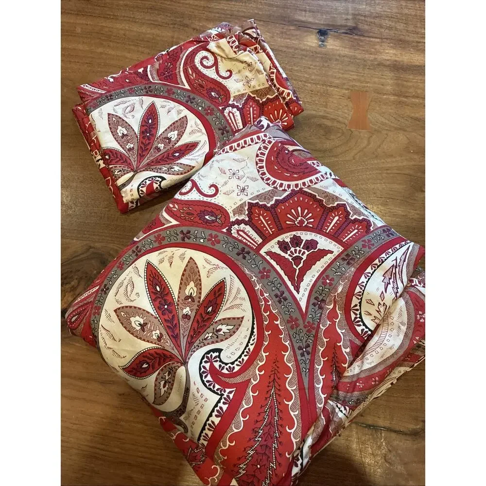 CRATE‎ & BARREL SERENA PAISLEY SIENNA PLUM CREAM Full/queen DUVET With 2 Shams